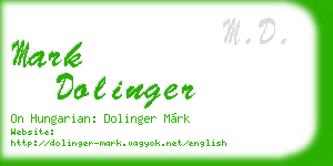mark dolinger business card